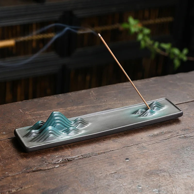 Ceramic Handicrafts Landscape Incense Stick Holder Censer Home Ornament