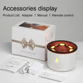KINSCOTER Volcano Flame Aroma Diffuser Jellyfish Smoke Ring Air Humidifier 360ml Aromatherapy Essential Oil Diffuser Cool Gift